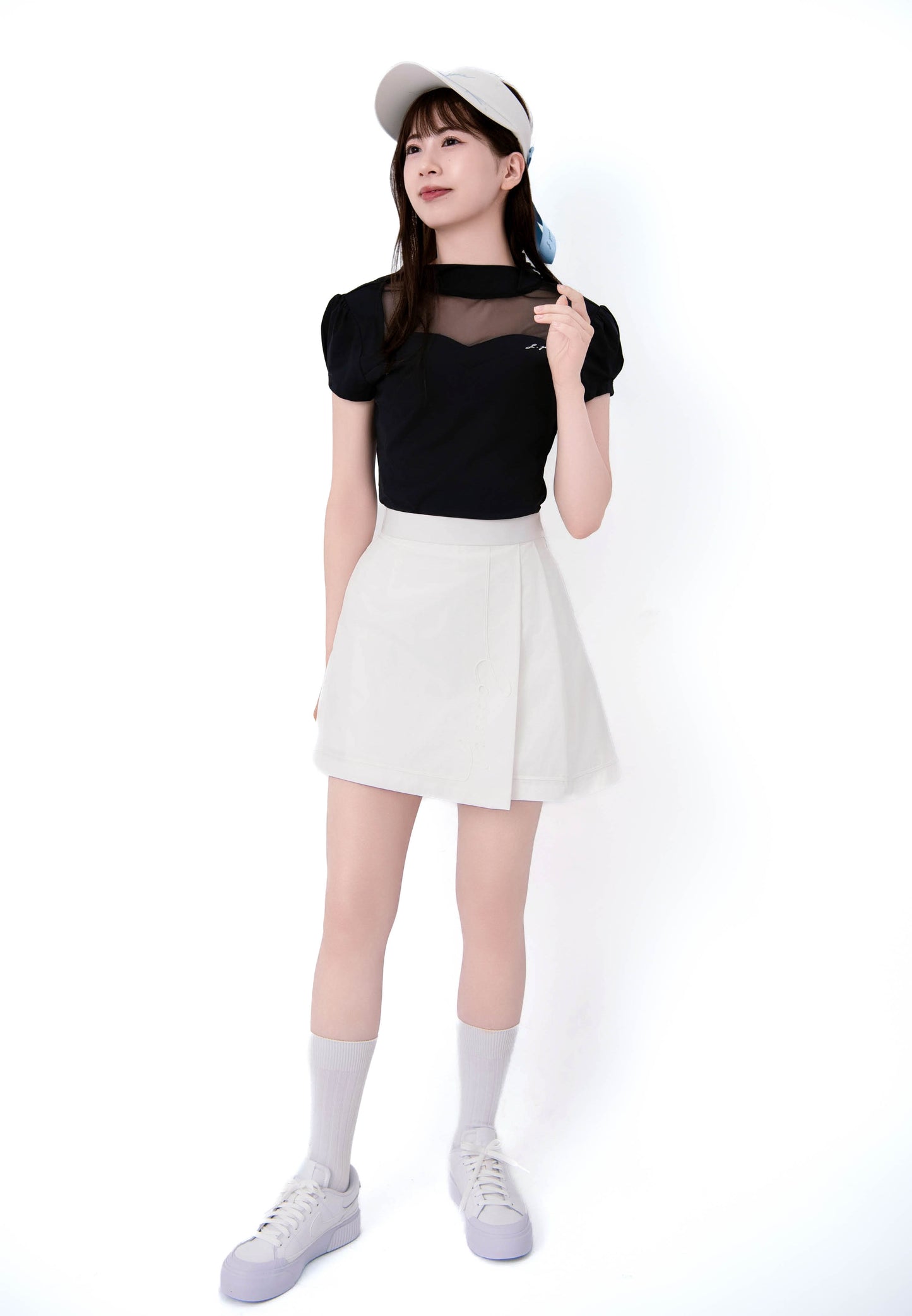 コードロゴラップスカート(White)
