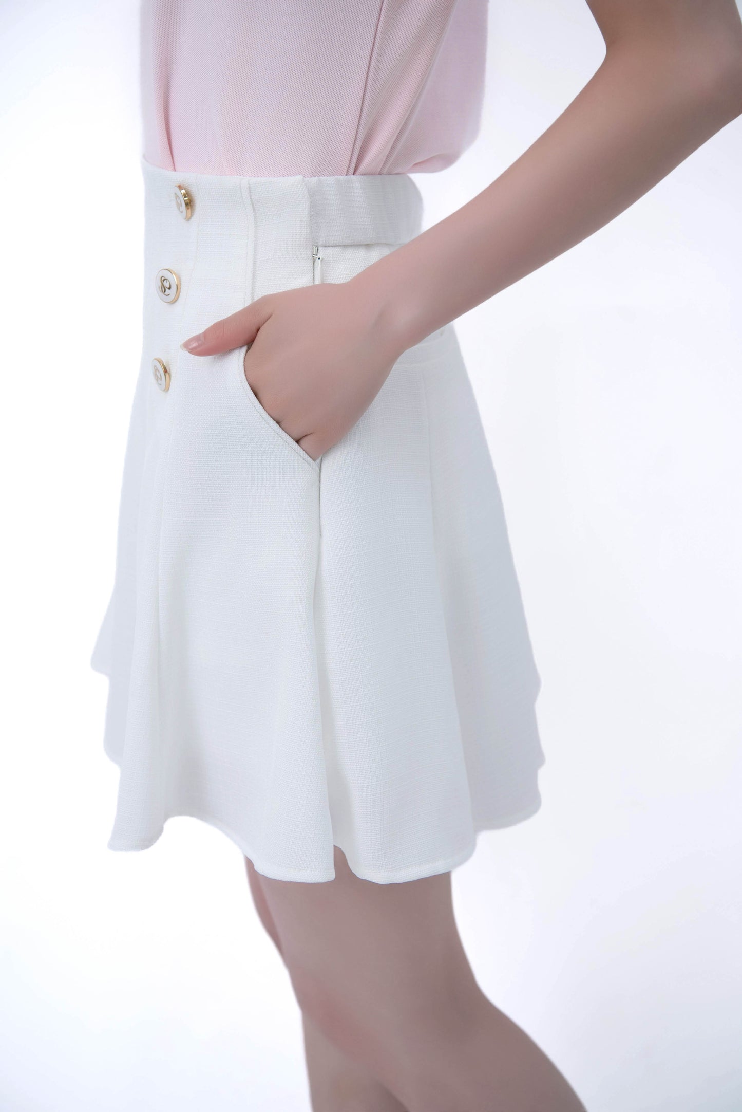 ツイードマリンスカート(White)