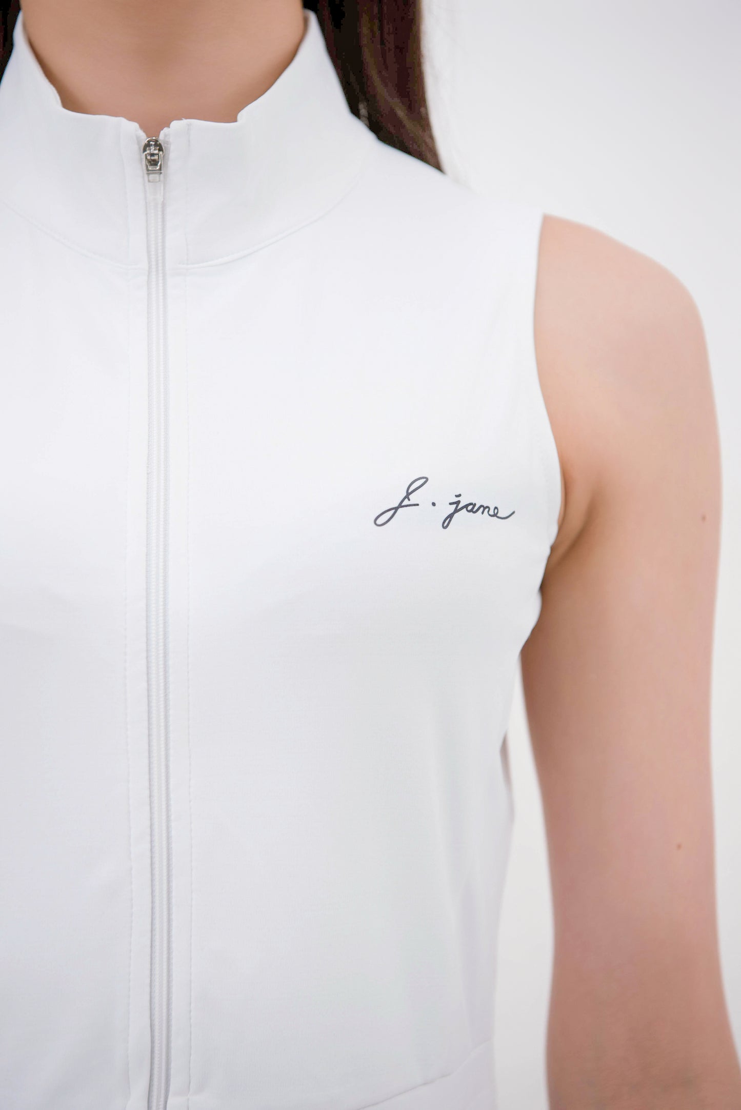 ジッパー・ダブルフレアワンピース(White)