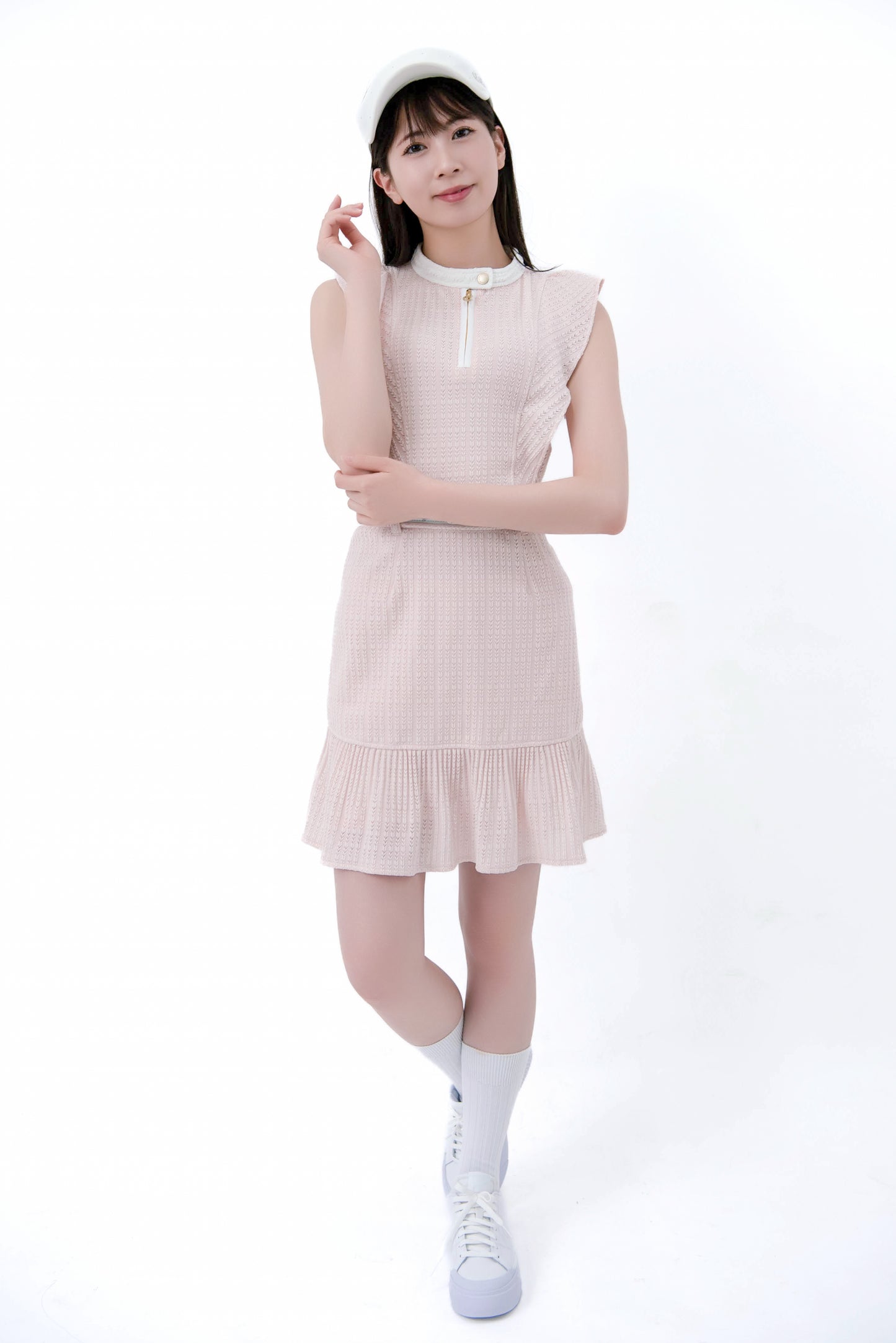 ストレッチレースワンピース(Pink)