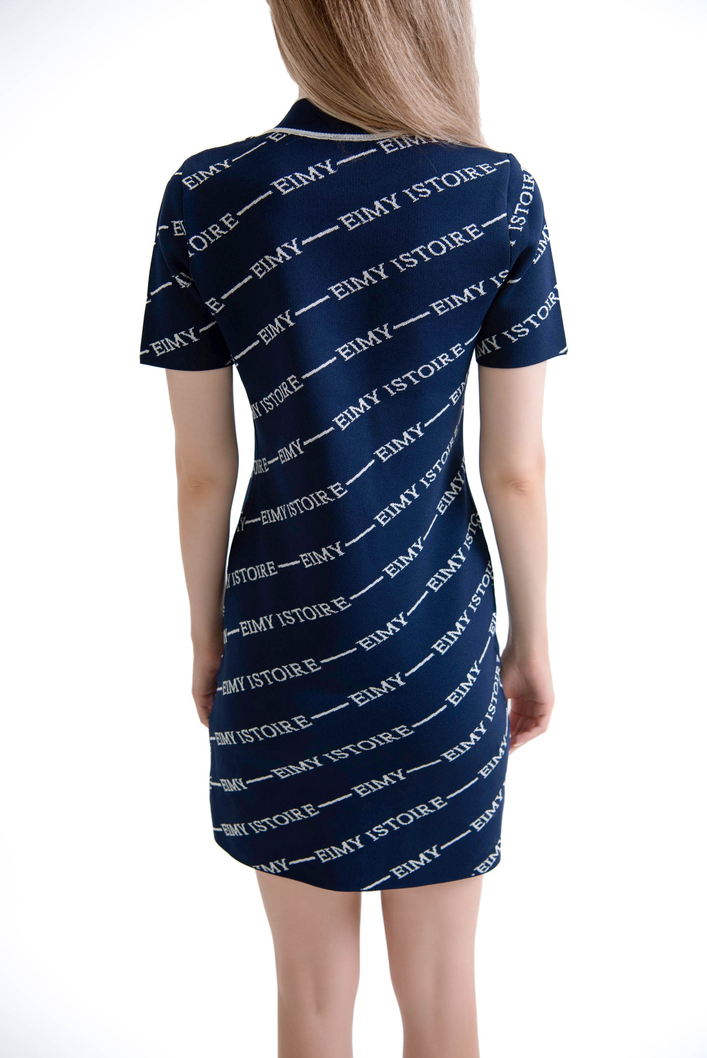 バイアスロゴニットワンピース(Navy)