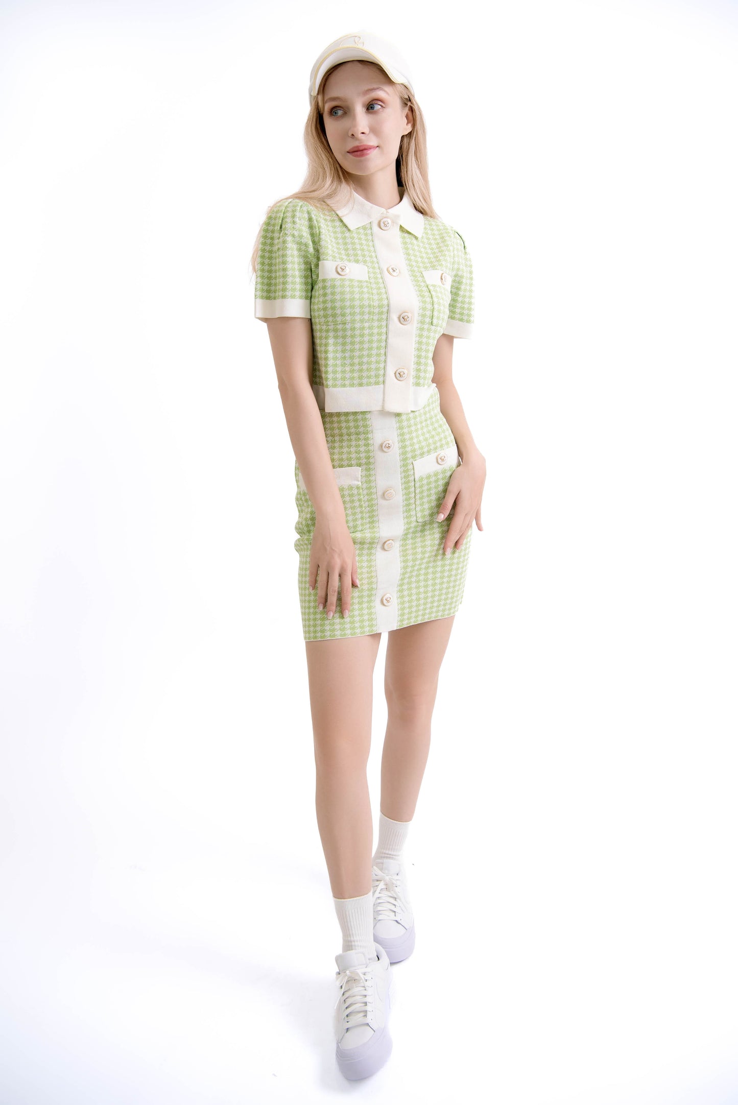 パステルチドリミニスカート(Green)