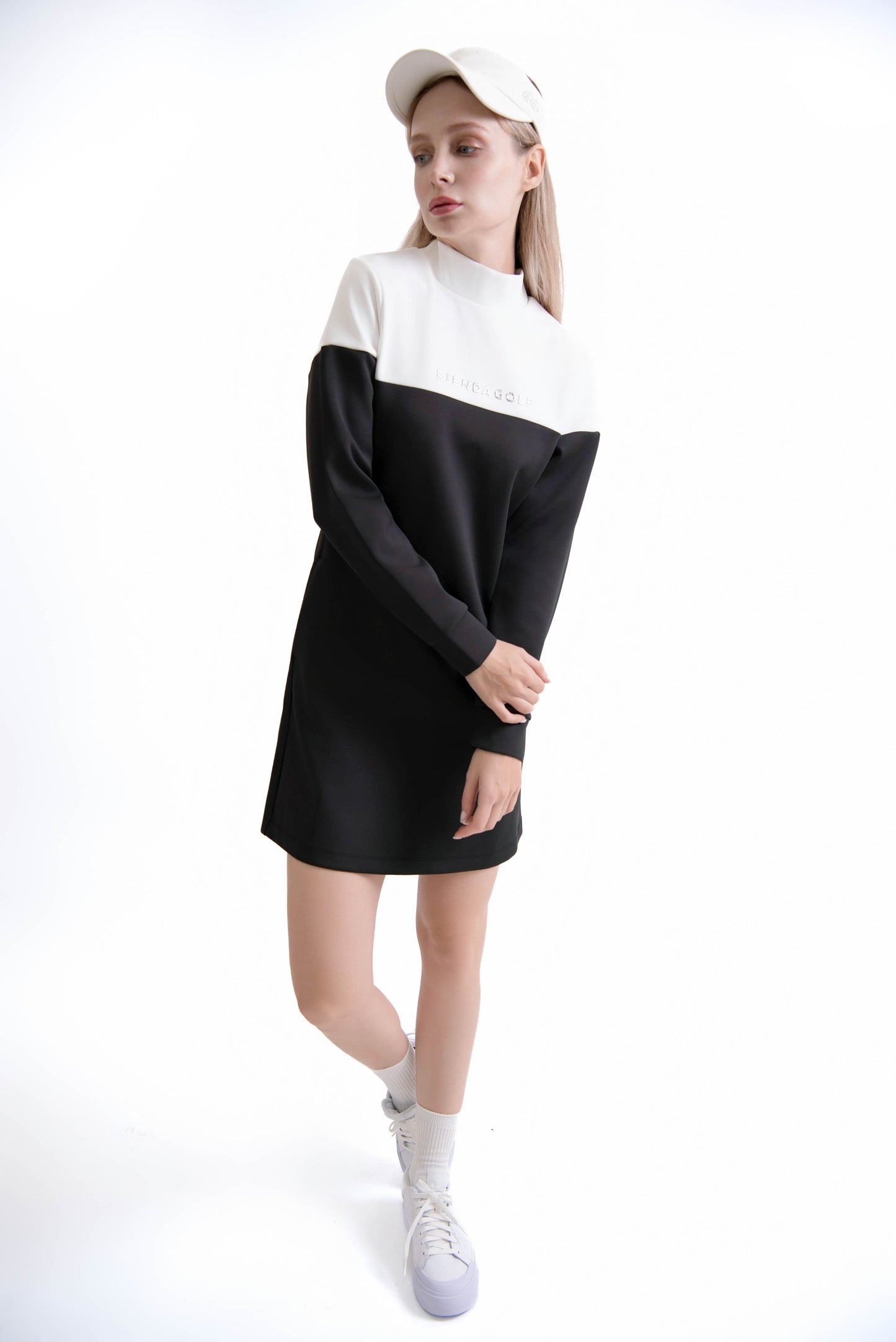 バイカラーロゴカットワンピース(Black)