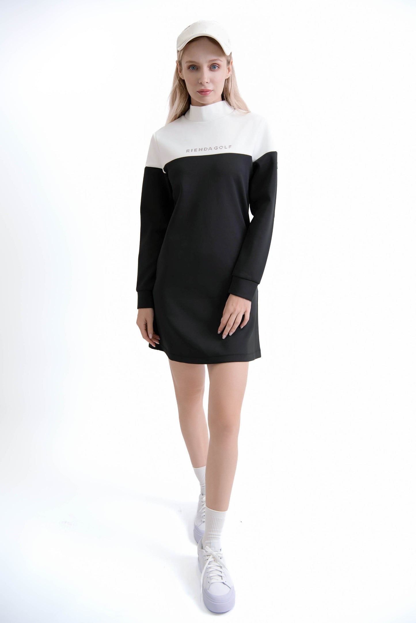 バイカラーロゴカットワンピース(Black)