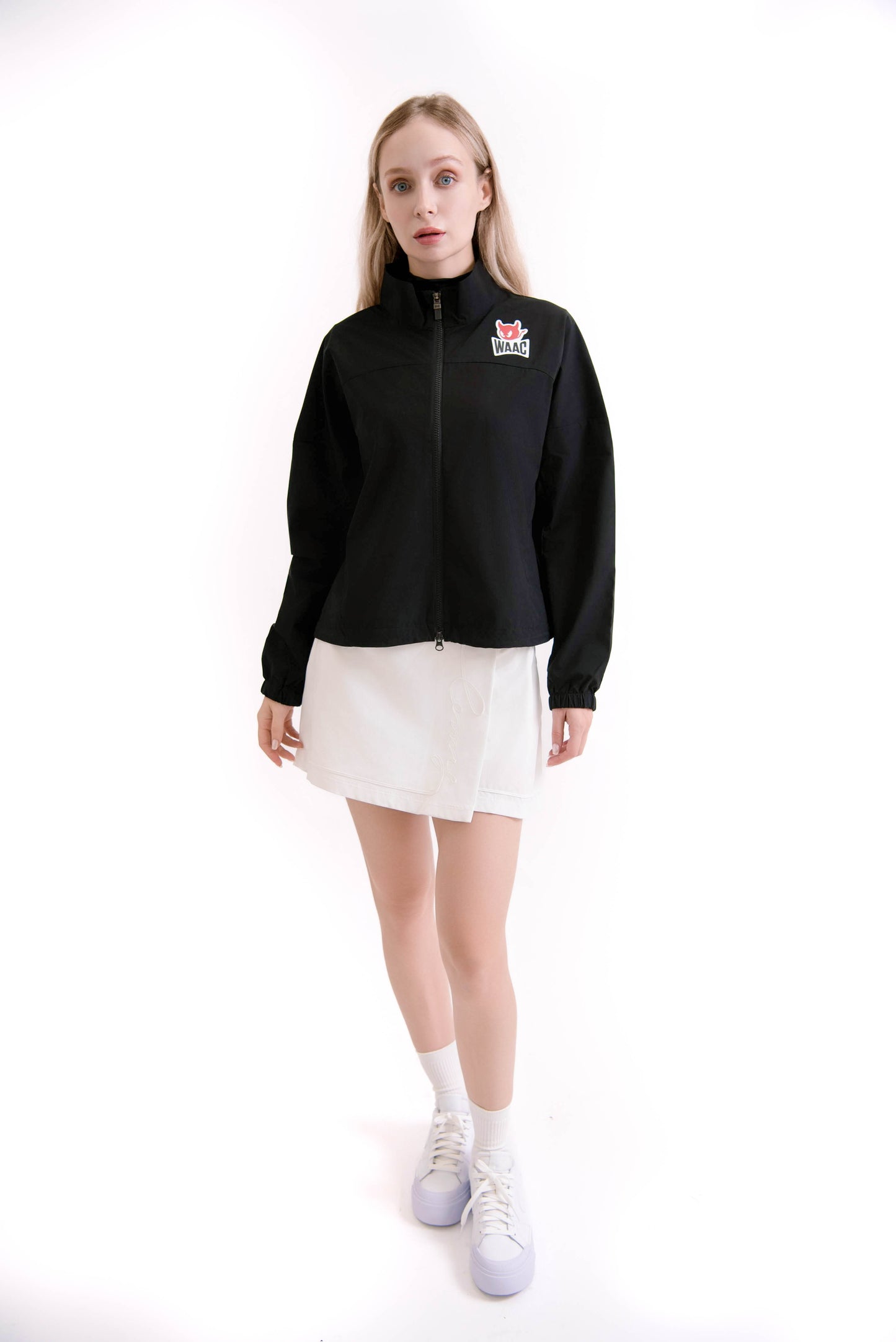 2.5層ラミネートストレッチタフタ アウター(Black)
