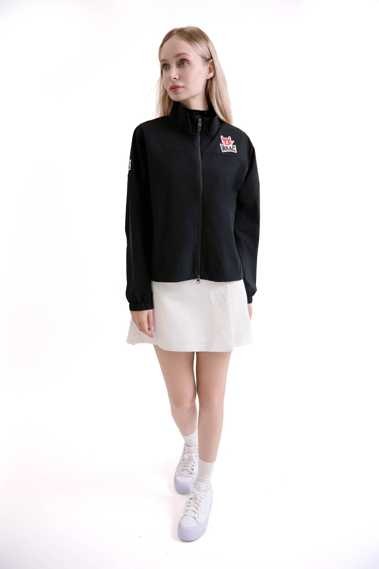 2.5層ラミネートストレッチタフタ アウター(Black)
