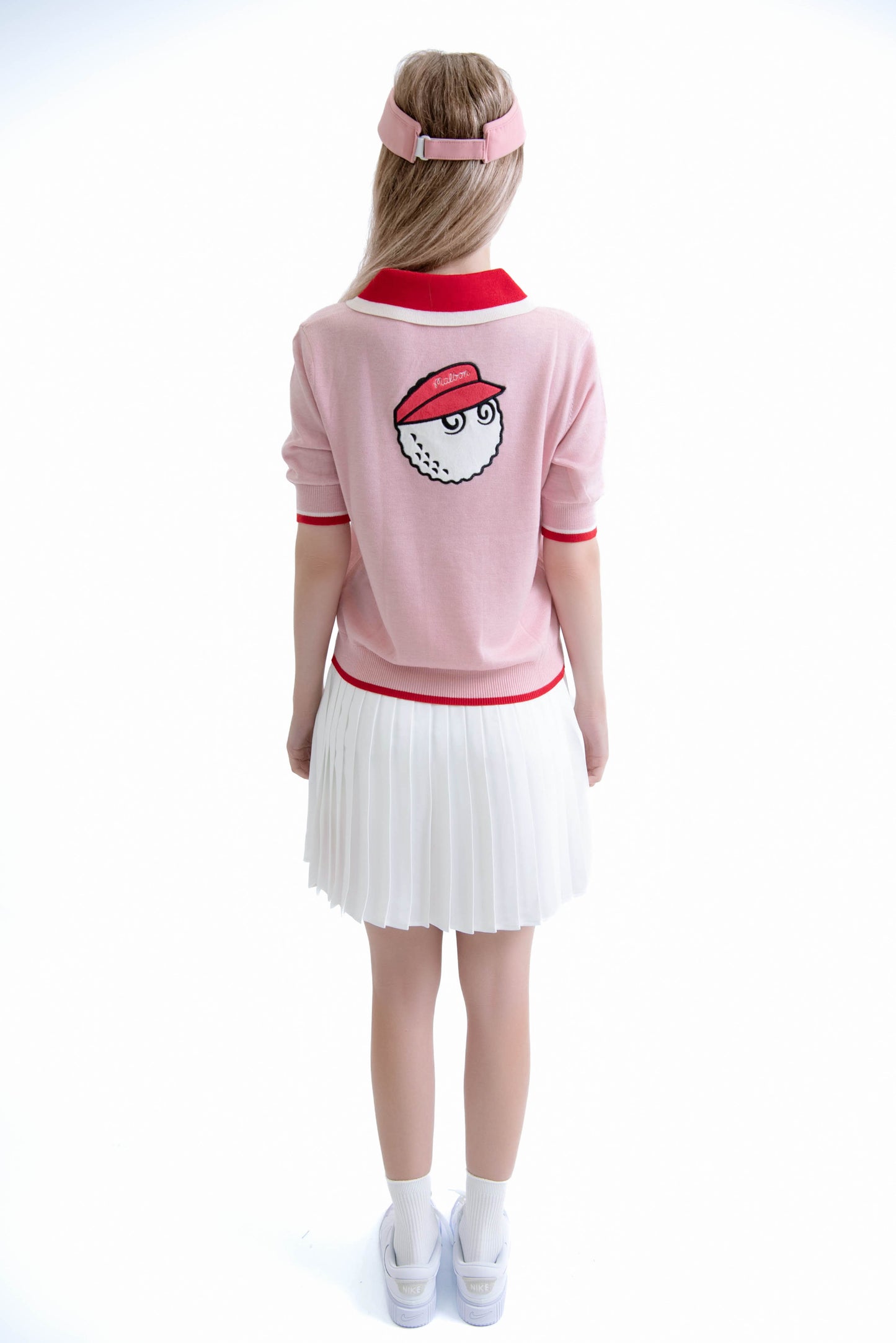 ウッドリー襟付きセーター(Pink)