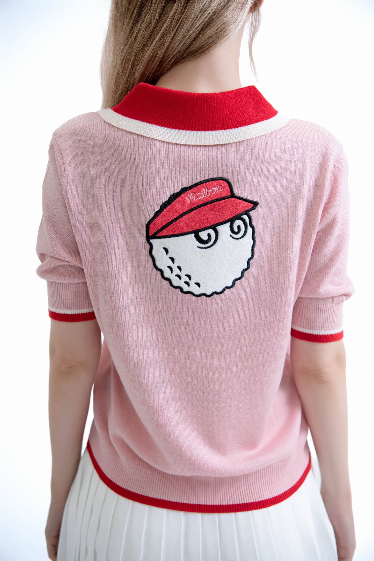 ウッドリー襟付きセーター(Pink)