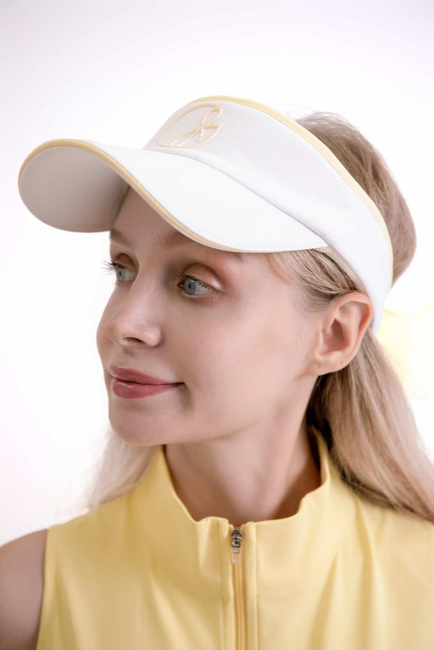 コントラストリボンサンキャップ(Yellow)