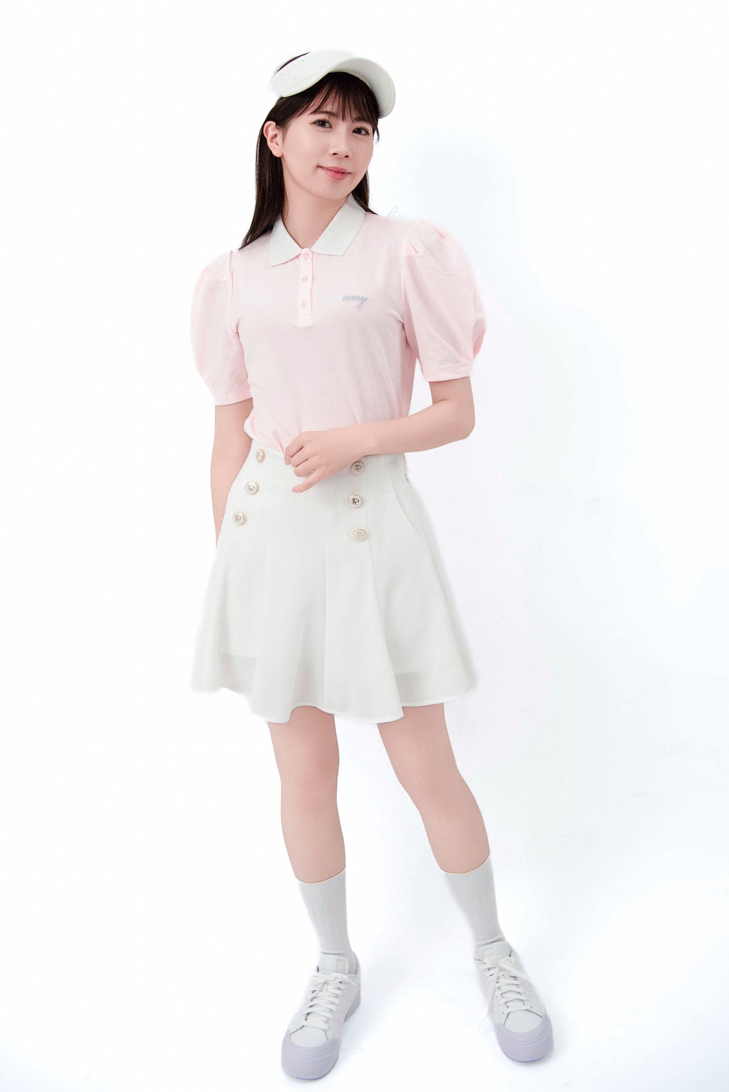 クレリックパフスリーブポロ(Pink)