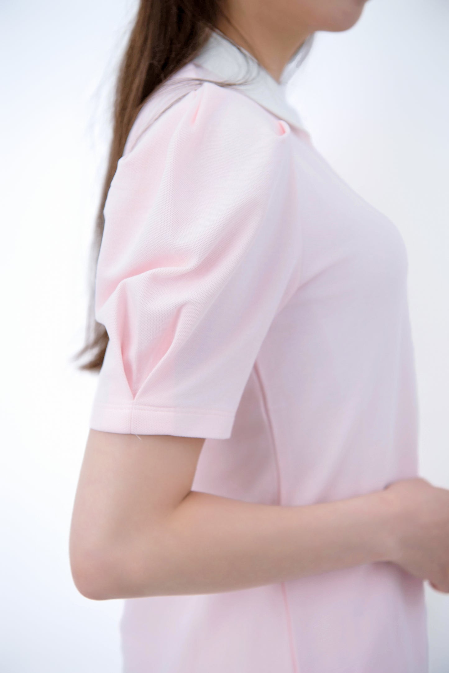 クレリックパフスリーブポロ(Pink)