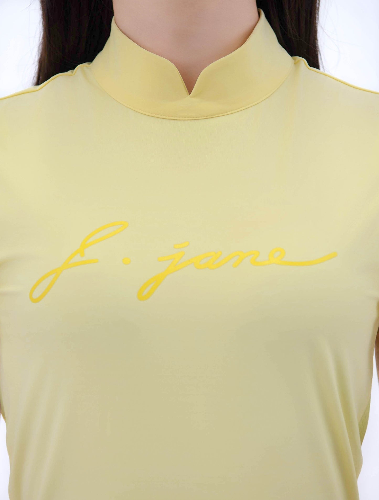 シフォンスリーブ ハイネックTシャツ (Lemon)