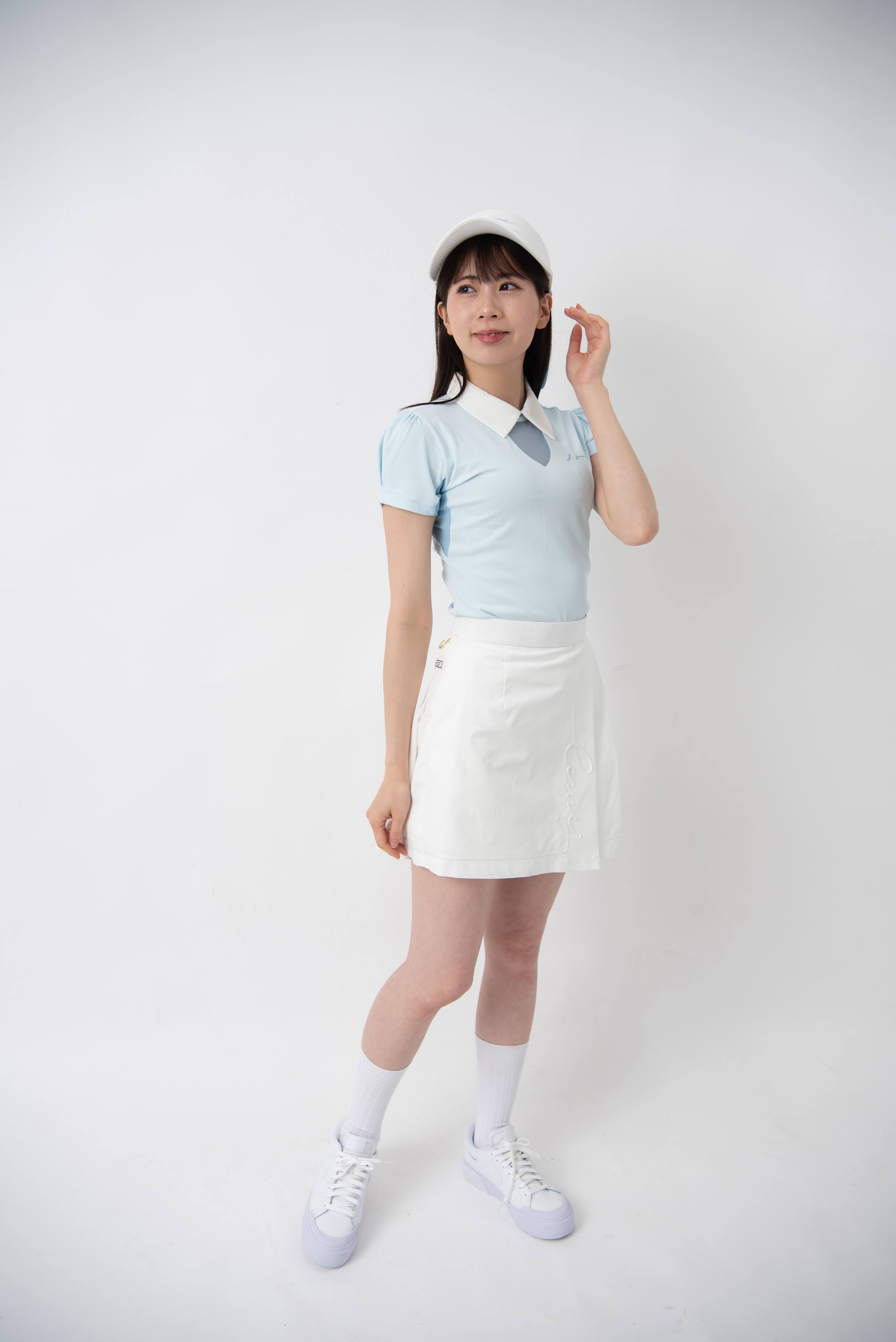 j.jene ジェイジェーン 韓国ゴルフウェア レザースカート xs 黒 Skirt…