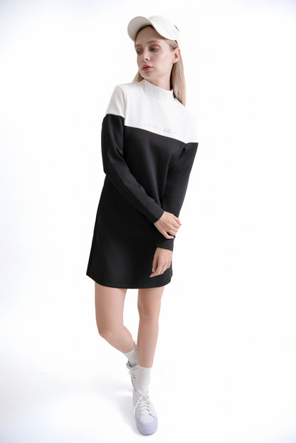 バイカラーロゴカットワンピース（Black）
