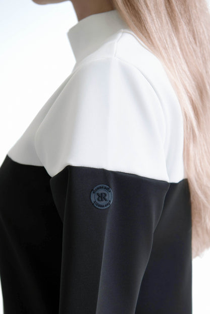 バイカラーロゴカットワンピース（Black）